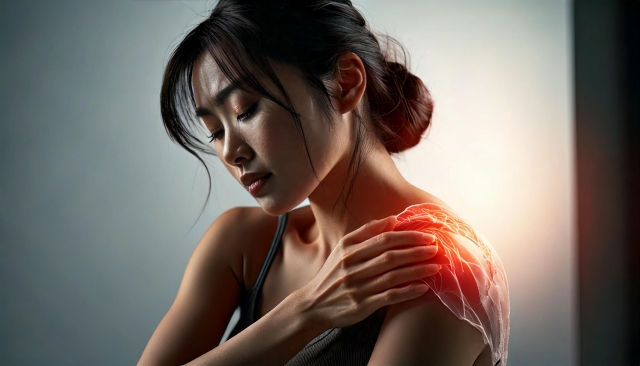 四十肩五十肩の女性