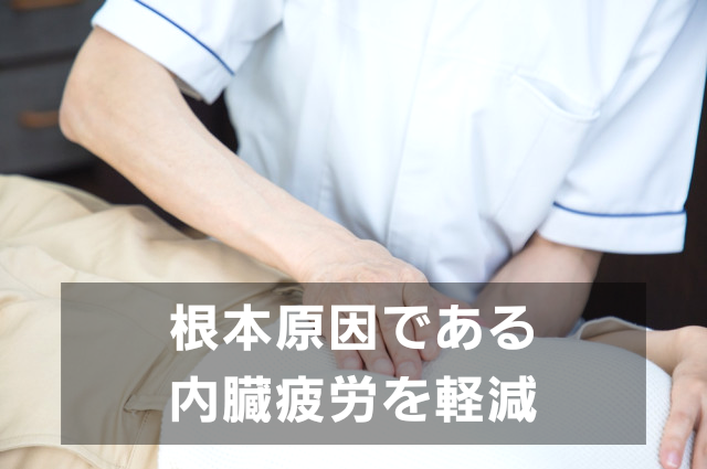 ①内臓を含む体全体への検査と施術
