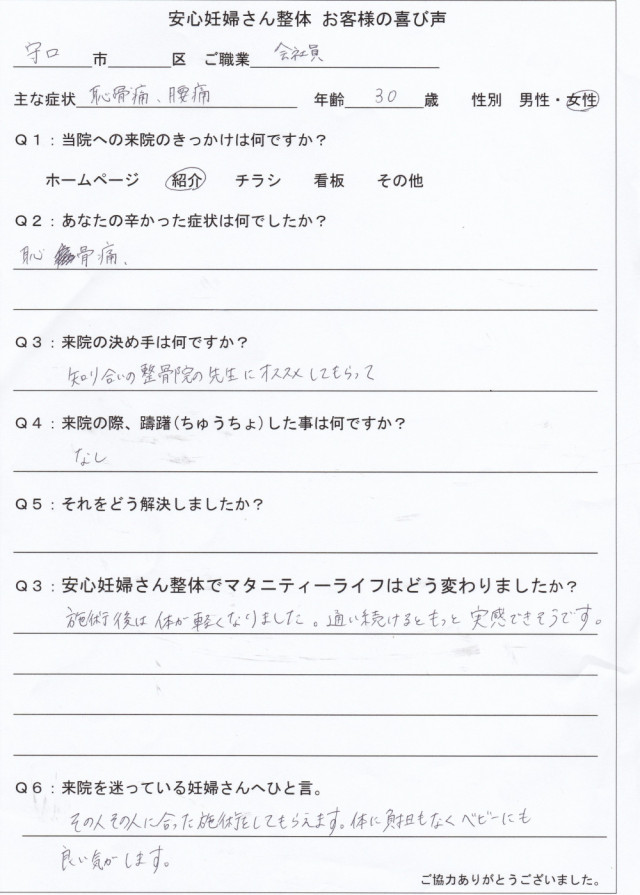 アンケート用紙