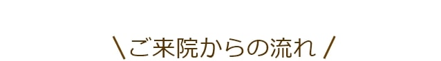 ご来院からの流れ