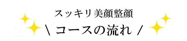 スッキリ美顔整顔コースの流れ